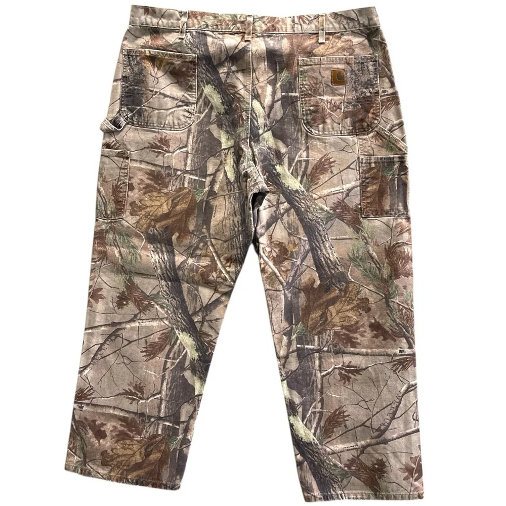 Rare Carhartt B235 CAP Camouflage Cargo Pants - Brown and Green‎ Men’s 44x30